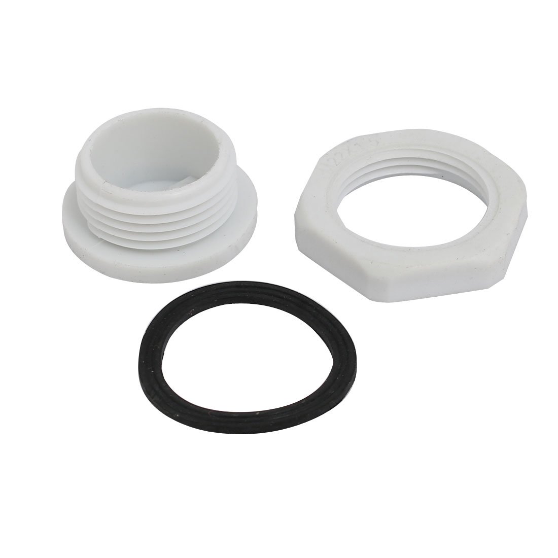 Sourcing Map Prensa Estopas Extremo Roscado Tapa Gris M22 Rosca Macho Nailon 10 szt