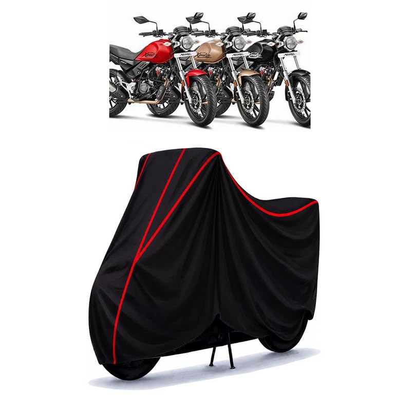 Image of Hero XPulse 200T Water Resistant Bike Cover for All Motorcycles & Rain | Heavy Duty Taffeta Fabric | UV Protection, Dustproof, Scratchproof | All Weather Two Wheeler Body Cover with Elastic Bottom