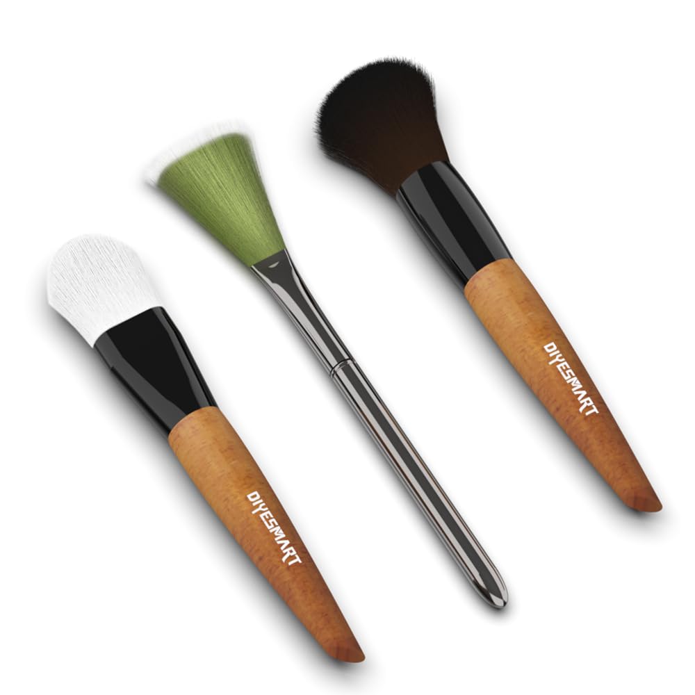 DIYESMART Anti Static Model Cleaning Brush Kit, 3PCS Set with 1 Anti-Static Brush + Soft & Stiff Bristle Brushes, Wooden Handle for Figures, Statues, Crafts, Collectibles