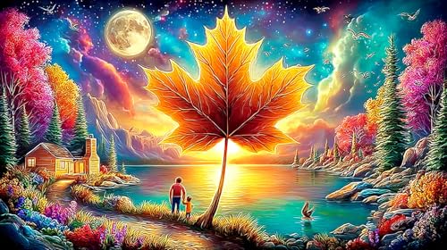 Puzzle de 1000 piezas Maple-Leaf-Mundo ideal para decorar cuartos de adolescentes