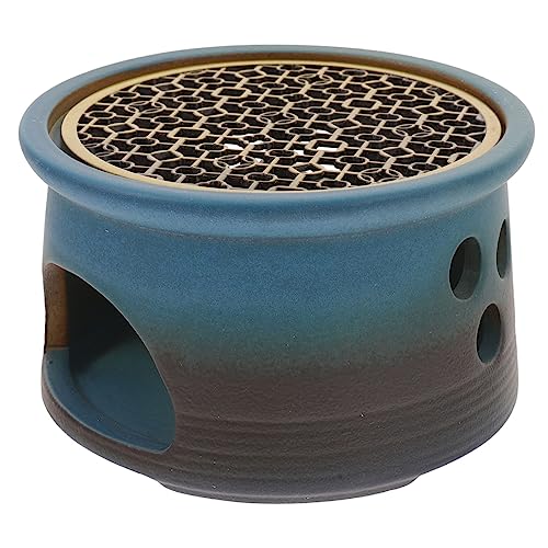BRIGHTFUFU Tea Light Candle Warmer Elegant Ceramic Teapot Stand Heat Resistant Base for Wax Melts for Living Room Office Decor Smooth Surface Safe to Use