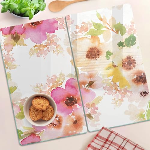 Planche à découper en verre artistique aux bords polis de qualité supérieure