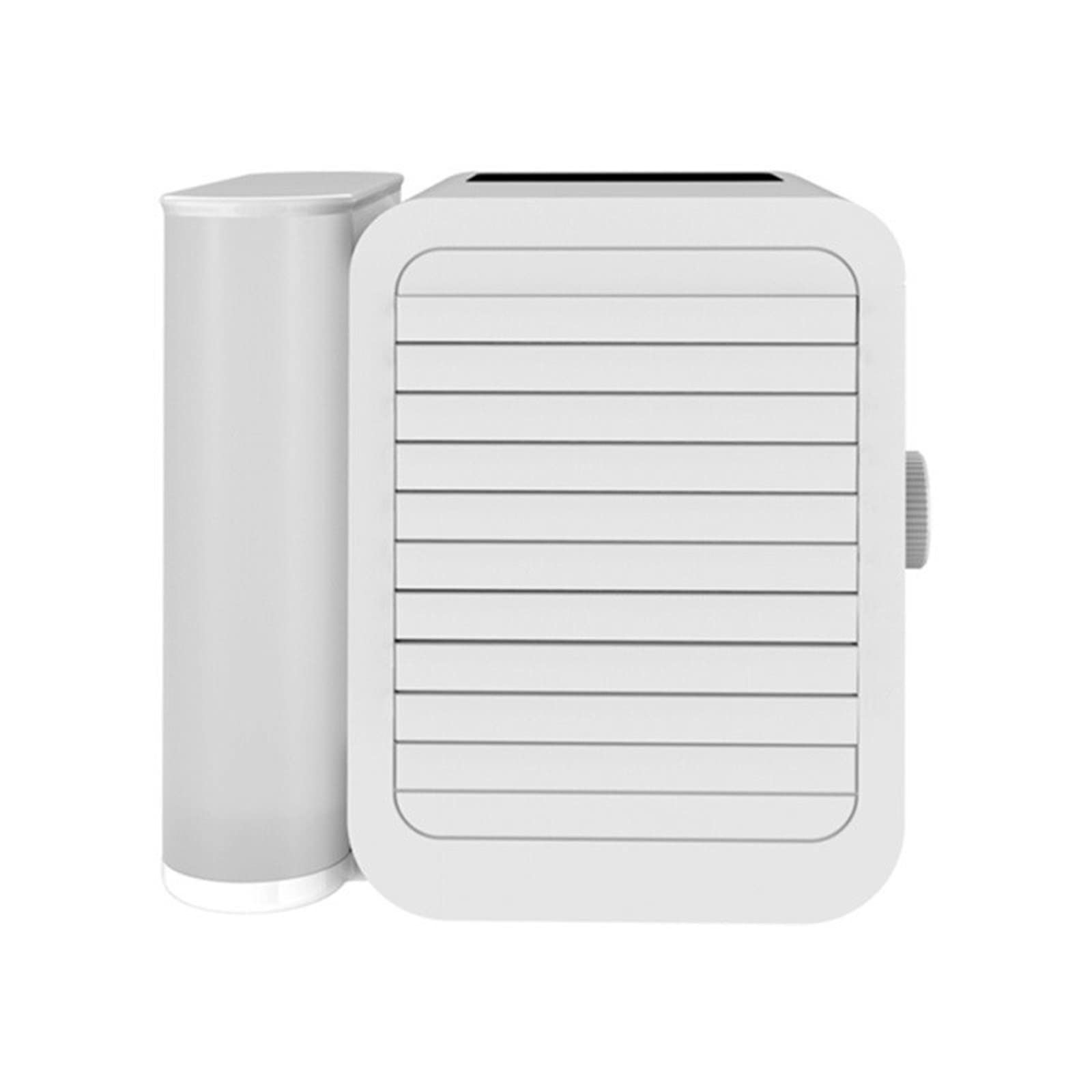 GLETSF Portable Air Conditioner Mini Air Conditioner Fan Humidifier Humidification Cooler Portable Office Desktop Leafless Cooling Water ，Blue