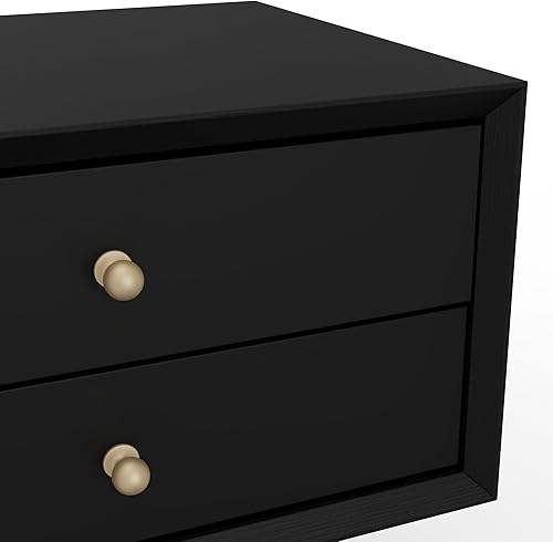 Miniatura 7 de Alpine Furniture Flynn - Mesita de noche, color negro