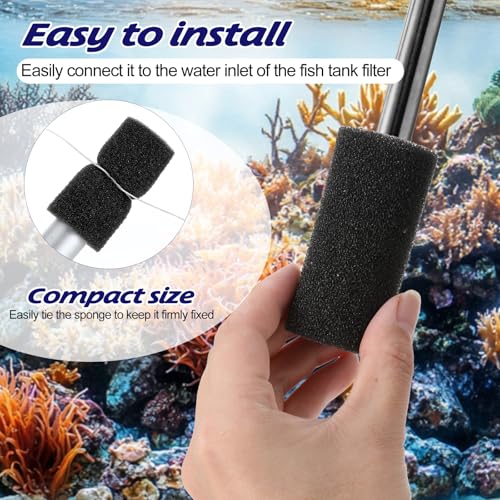 Image of 12Pack Pre-filter Sponge for Aquarium Sponge Filter Aquarium Foam Rolls Shrimp Fry Fish Tank Filters 0.8 inch Intake Replacement Filters Sponges for Small Fish Shrimp Fry Fishes Tank Covers Accessories