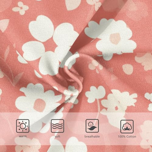 KLL Floral Pattern Cute Simple Flowers Vermilion Toddler Boys Comfort Briefs Underwear Breathable Children Undies3