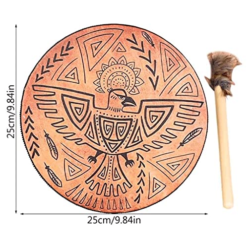 Tambor chamánico decorativo con maza LIOONS miniatura 2