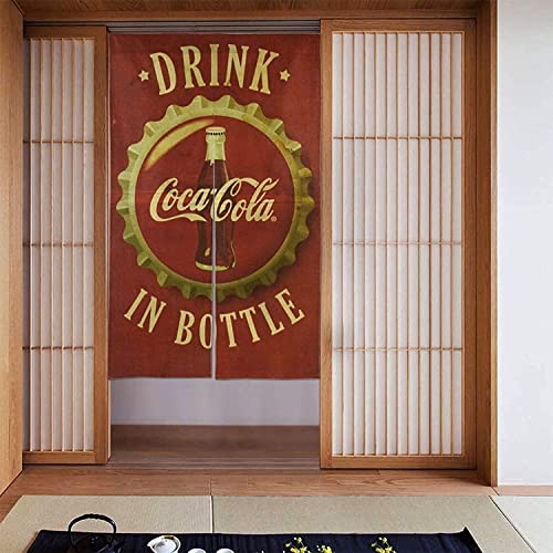 アメリカン ヴィンテージ風 のれん 和風 目隠し ロング 暖簾 浴室のカーテン シェードカーテン紗 ドアカーテン 壁掛け 遮光 断熱 遮像 暖簾 間切り 目隠し ロング キッチン 四季兼用 厚手 カーテン 出入り口 喫茶店 居酒屋86*143cm