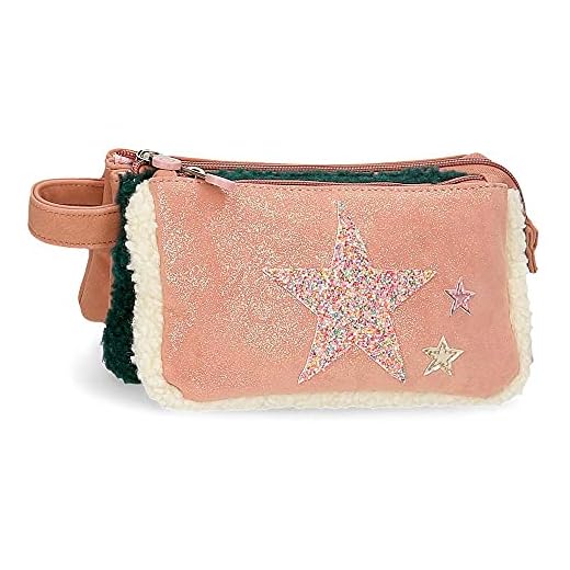 Enso Shine Stars Estuche Triple Rosa 22x12x5 cms Piel sintética