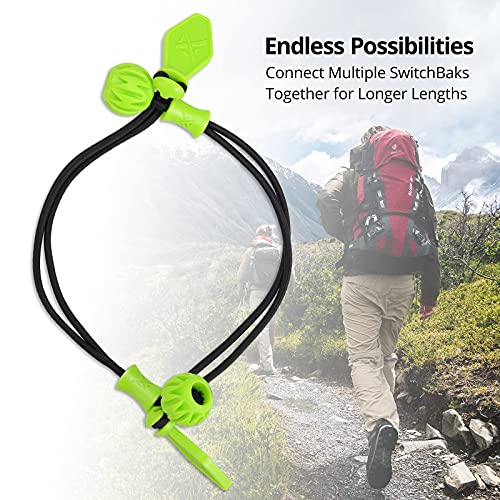 Extremus Switchbak Tie-Down Bungee System, Bungee Cords With Balls, Multi-Use Organizing Tool For Fishing, Camping, Hiking, Boating, Around The House, And More, 8Pcs, Green, 6 Inch #TOP5