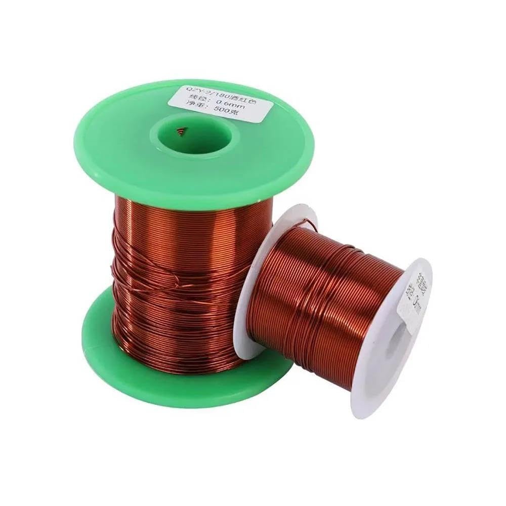 500g/roll Enamelled Wire QZY-2/180 Grade High-Temperature Resistant Enameled Copper Wire 0.49 0.51 0.6 0.7 0.8 Mm(0.49mm)