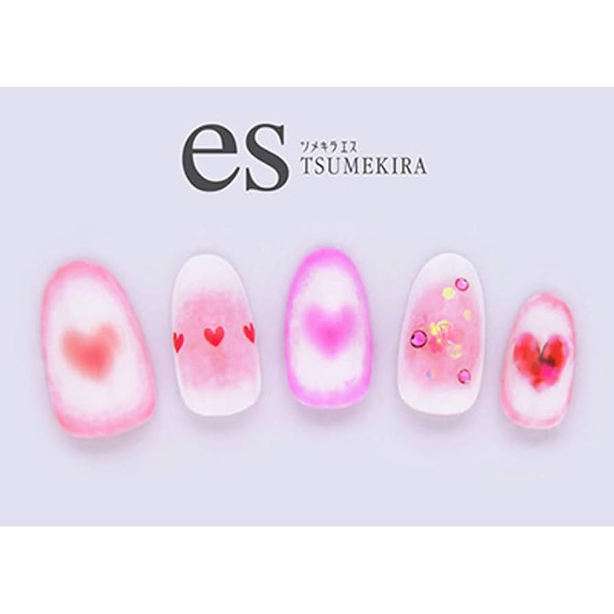 ハート型チークネイルシール I tried new heart cheek sticker gel nail at CANDO. 2024