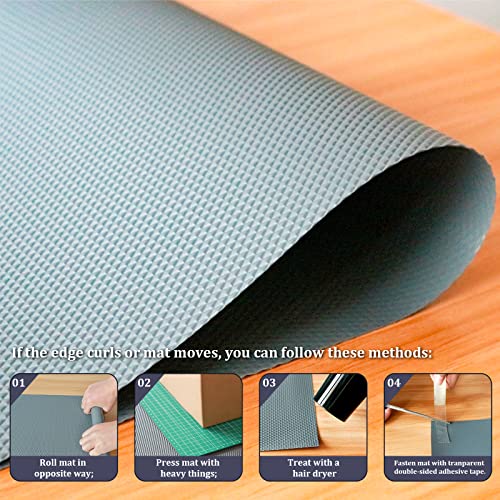 Hersvin Shelf Liners 24 In X 20 Ft Eva Drawer Mats, Non-Adhesive Cupboard Pad, Kitchen Cabinet Lining Fridge Cushion (Gray Diamond, 61X610Cm) #TOP6