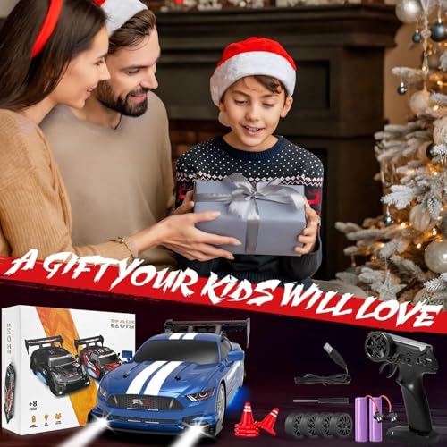 Image of Bestie toys Remote Control Car 25Kmph, 2.4Ghz Rc Drift Car, RC, Drift Car Remote Control, Flexible PVC Shell, Long Range with Multi LED Lights Gost Blue