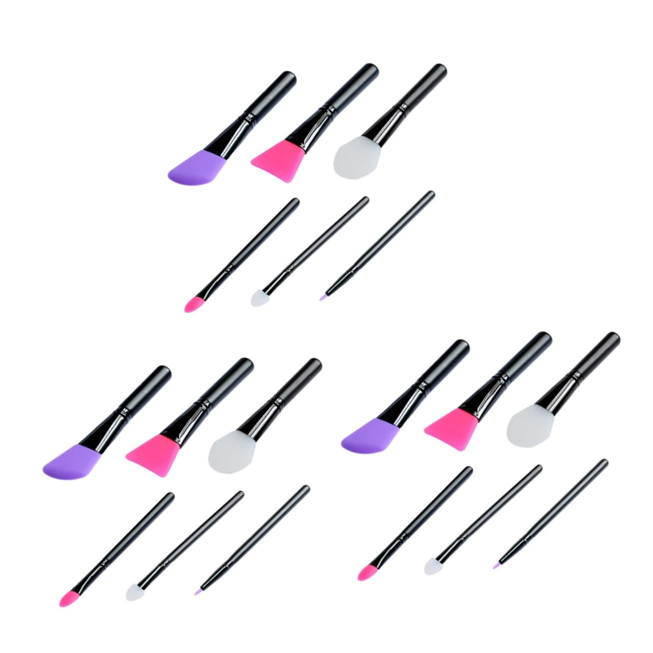 Beaupretty 18pièces Brosse Silicone Pour Masque Facial Applicateur De Lotion Beurre Outils De Beauté Pour Soins Peau Convient Aux Peaux Sensibles Usage Professionnel Ou Domestique