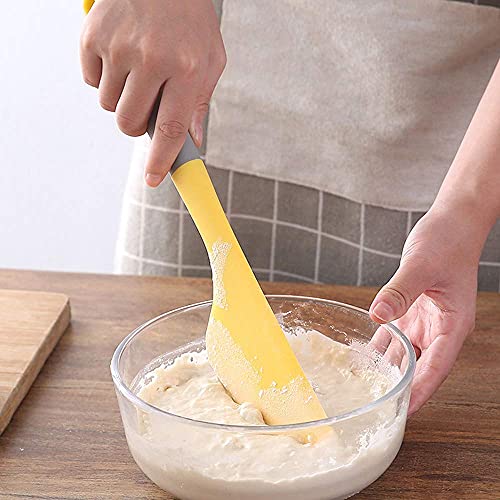 Image of Baskety Silicone Spatula Multipurpose Kitchen Baking Tool for Cake, Cream, Butter & Mixing Silicone Utensil (Yellow, Pack of 1)
