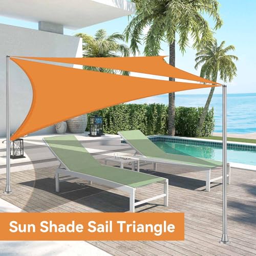 Voile d'ombrage imperméable triangle pour bloquer la chaleur et la pluie - 3
