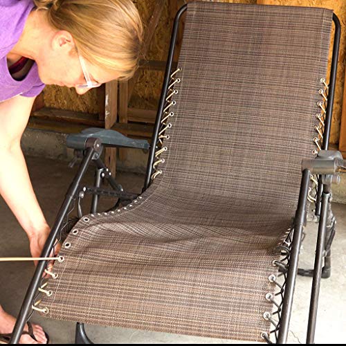 SGT KNOTS Zero Gravity Chair Universal Replacement Lace Kit - Stretch and Shock Absorption Ultra Premium Nylon Bungee Cord (Black)