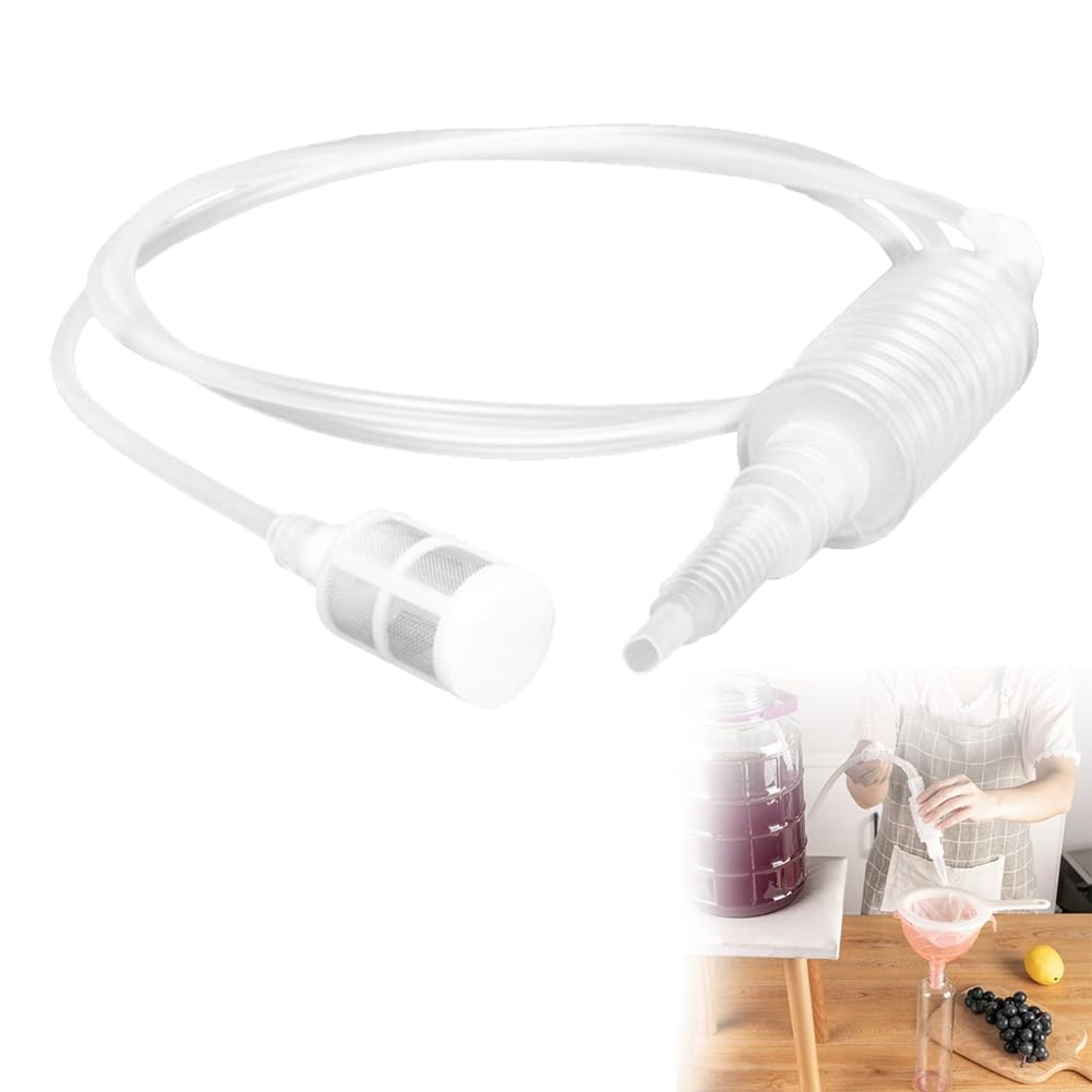 AOMiGT Siphon Tube, Brew Siphon, Siphon Filter Set, Wine Lifter Filling Hose, Brewing Siphon Tube, Brewing Siphon Trousers, Brew Siphon Tube, Plastic, Wine Siphon, for Home Brewing, Winery Brewing,