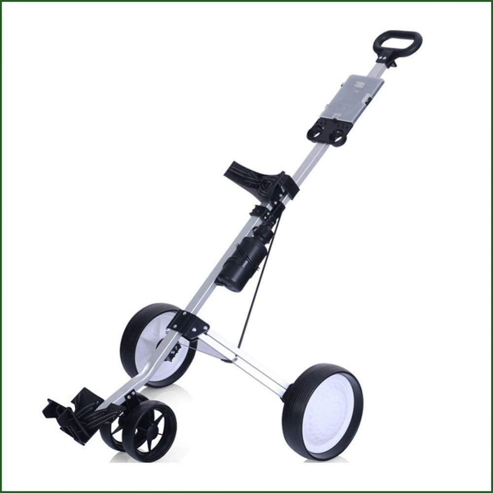 Foldable Golf Cart, Lightweight Assembly Is an Easy To Carry Cart, with Scorecard and Push-Pull Bottle Cage Cart, Enhance Mobility and Effortless Storage, Support