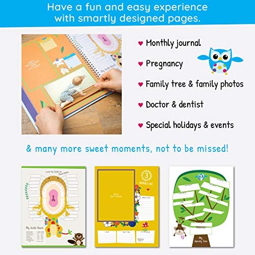 Ronica Memory Book For Baby Boy, Photo Album, Easy To Use Keepsake Scrapbook, Modern Keepsake For New Parents To Record Photos And Milestones #TOP2