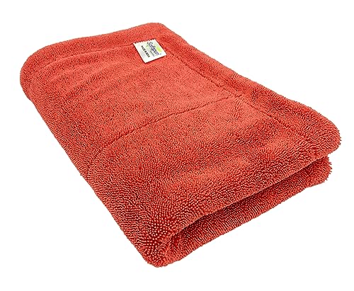 Image of SOFTSPUN Microfiber Cloth for Home - 1600 GSM, 40x60 cms, 1 Pcs, Red Twisted Loop Super Absorbent Towel - Highly Absorbent Lint and Streak Free Multi Purpose Wash Cloth for Kitchen.