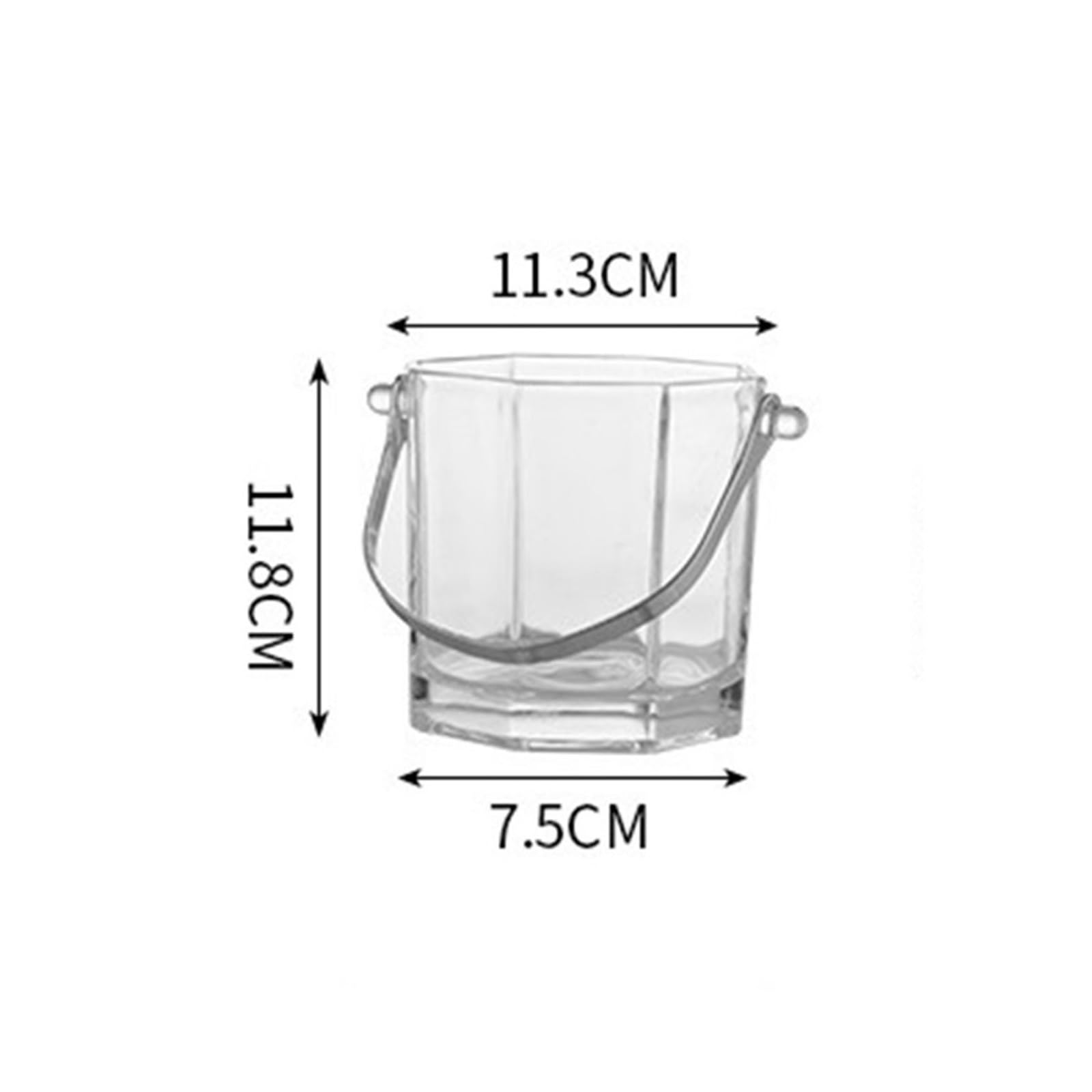 Flaschenkühler 1, L Glas EIS Eimer Mit Griff Achteckigen Champagner for Bar Party Eiskühler