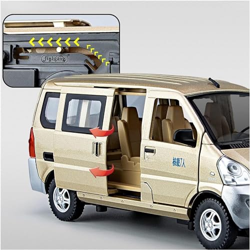 Image of Alokik Enterprise 1:24 Wuling Rongguang Van Racing Car Toy Alloy Diecast Vehicle Model With Sound And Light For Children [Color As Per Stock]
