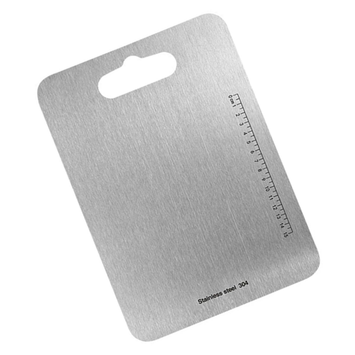 Tagliere da Cucina in Acciaio Inox Rettangolare Reversibile