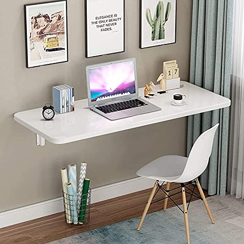 Table pliante fixée au mur avec abattant robuste et discret