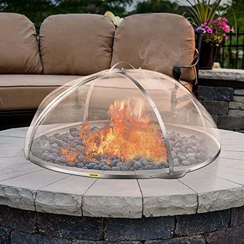 VEVOR Fire Pit Spark Screen, 37inch Diameter Spark Screen Cover