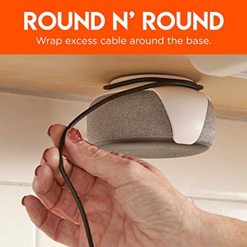 Made for Amazon" Mount for Echo Dot (3rd Gen)  Installs in Minutes with Included 3M Strips Or Screws - White