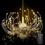 HEAGEERO Starburst Light, Battery Chandelier 180 LED, 8 Mode Firework Lights, Outdoor Ceiling Hanging Decoration Fairy Light for Christmas Tent Gazebo