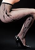 Fashion MIC Tulip Side Pattern Pantyhose (Free Size, Black)