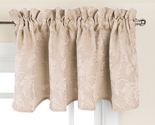 Lorraine Home Fashions 06333-V-00042 Flora Window Curtain Valance, 52" X 18", Taupe #TOP11