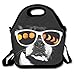 Produktbild Total Solar Eclipse Dog Pugs Glasses Lunch Box Bags Lunch Tote Lunch Holder With Adjustable Strap For Kids And Adults For School Picnic Office Travel Outdoor School 11x11x5.5 Inch