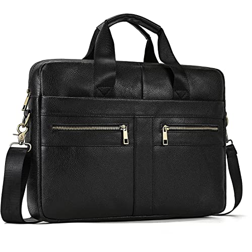 newsbirds Sac Business Mallette homme Cartable Sacs Business en Cuir Véritable 14 Pouces Porte Document Sac de Messager Sac à Bandoulière d'affaires, 3316...