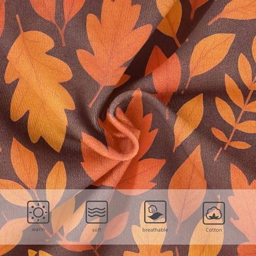 Joisal Cotton Girls Underwear Toddlers Autumn Leaves Dark Orange Panties Little Girl Fancy Undies Kids Briefs 2t3