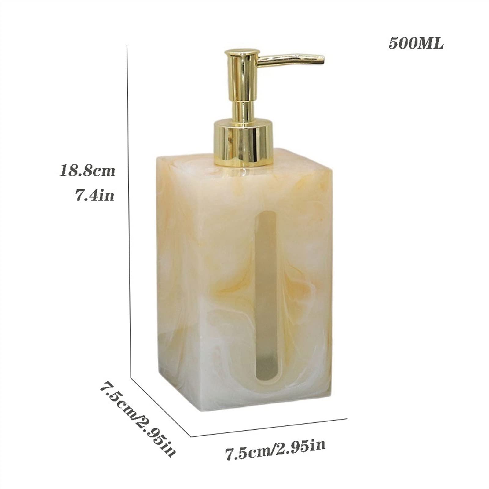 Dozownik prysznicowy 500 ml, duża pojemność, luksusowy dozownik mydła łazienkowego, wielofunkcyjny dozownik balsamu z osobną butelką (kolor: złoty)