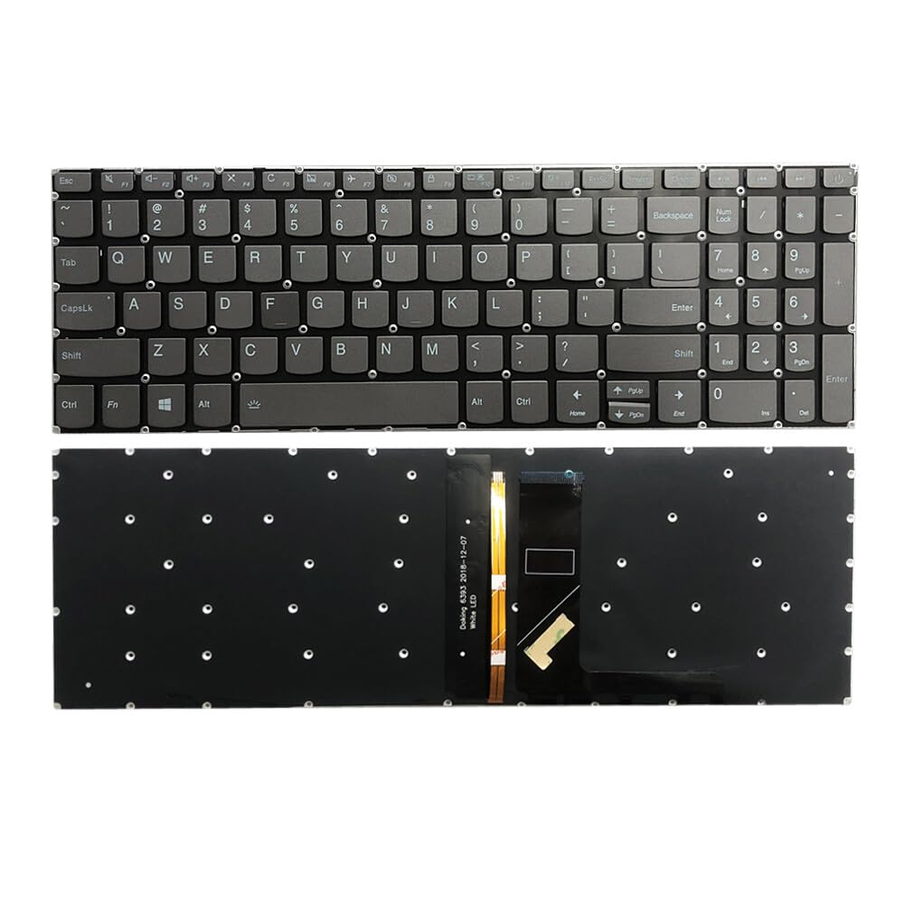 IFIXAI US Backlit Keyboard Backlight Replacement for Lenovo Ideapad 320-15ABR 320-15AST 320-17IKB 320-17ISK 130-15AST 130-15IKB L340-15 L340-17(with Power Button)