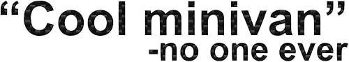 Cool Minivan - Calcomanía de vinilo para auto, camión, pared, laptop, fibra de carbono, 8 x 1 pulgada