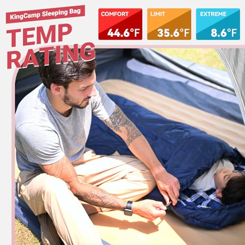 KingCamp Kids Sleeping Bag Flannel Lined Cold Weather 3-4 Season Sleeping Bag for Teens Youth Child Boys Girls Camping Hiking Backpacking, Water Repellent Lightweight & Compact - Image 4