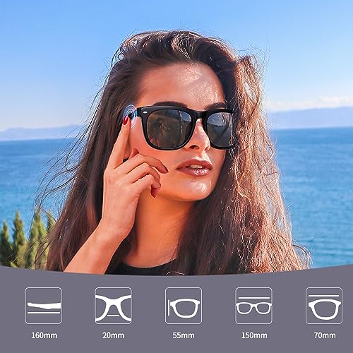 Image of Smart Sunglasses with AAC Speaker for Men Women, Remote Photo Open Ear Music Hand-Free Calling, Fit Large Faces Unisex Audio Intelligent Sunglasses, for Friends Family