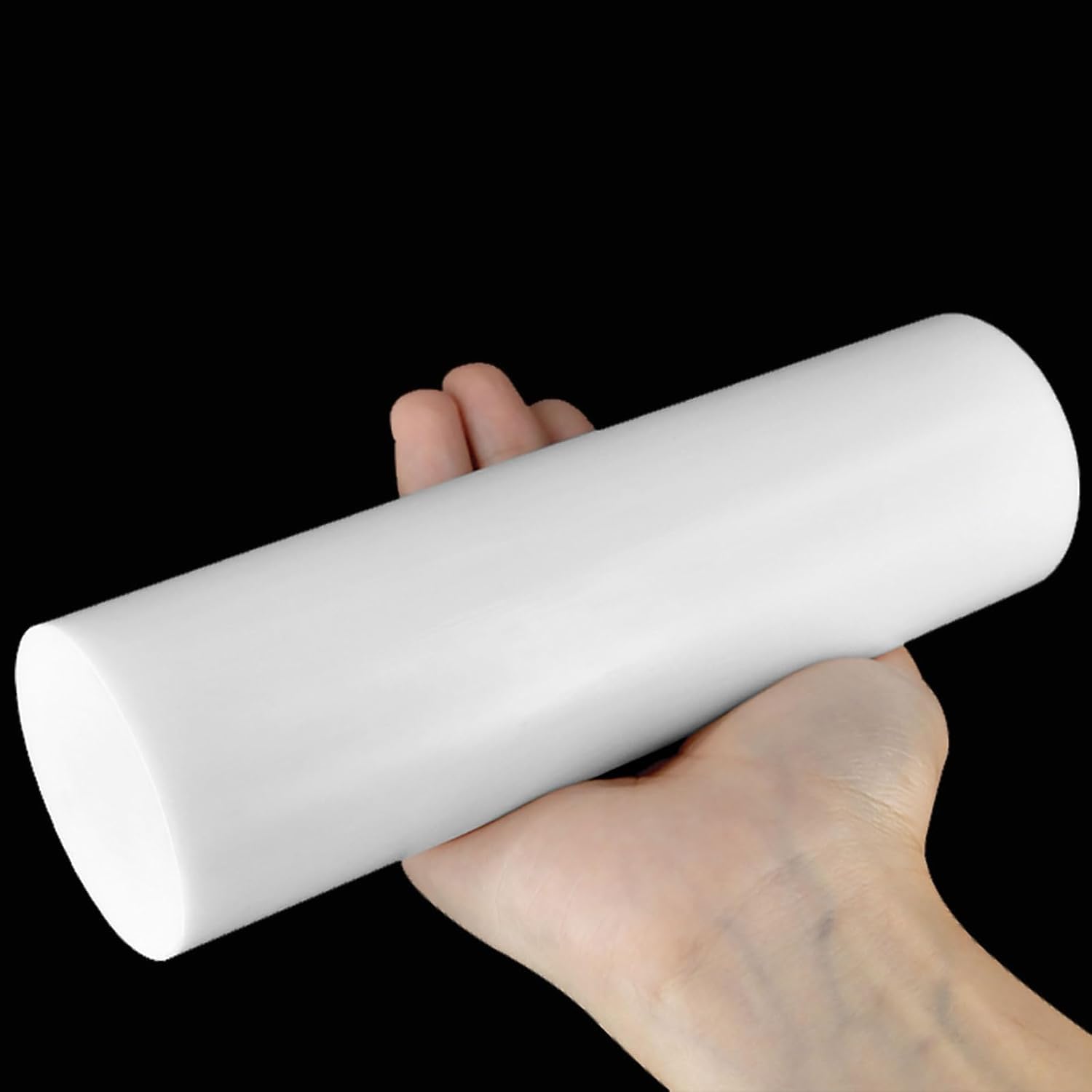 Varilla de Ptfe, barra redonda resistente teflón, varilla plástico sólido blanco gran diámetro, a productos químicos, mecanizable for uso industrial(60mm x 0.5m)
