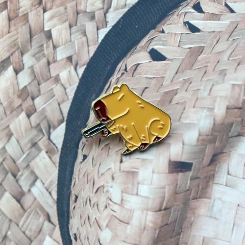 Image of Funny Capybara Brooch Gifts for Animal Lovers Enamel Pins