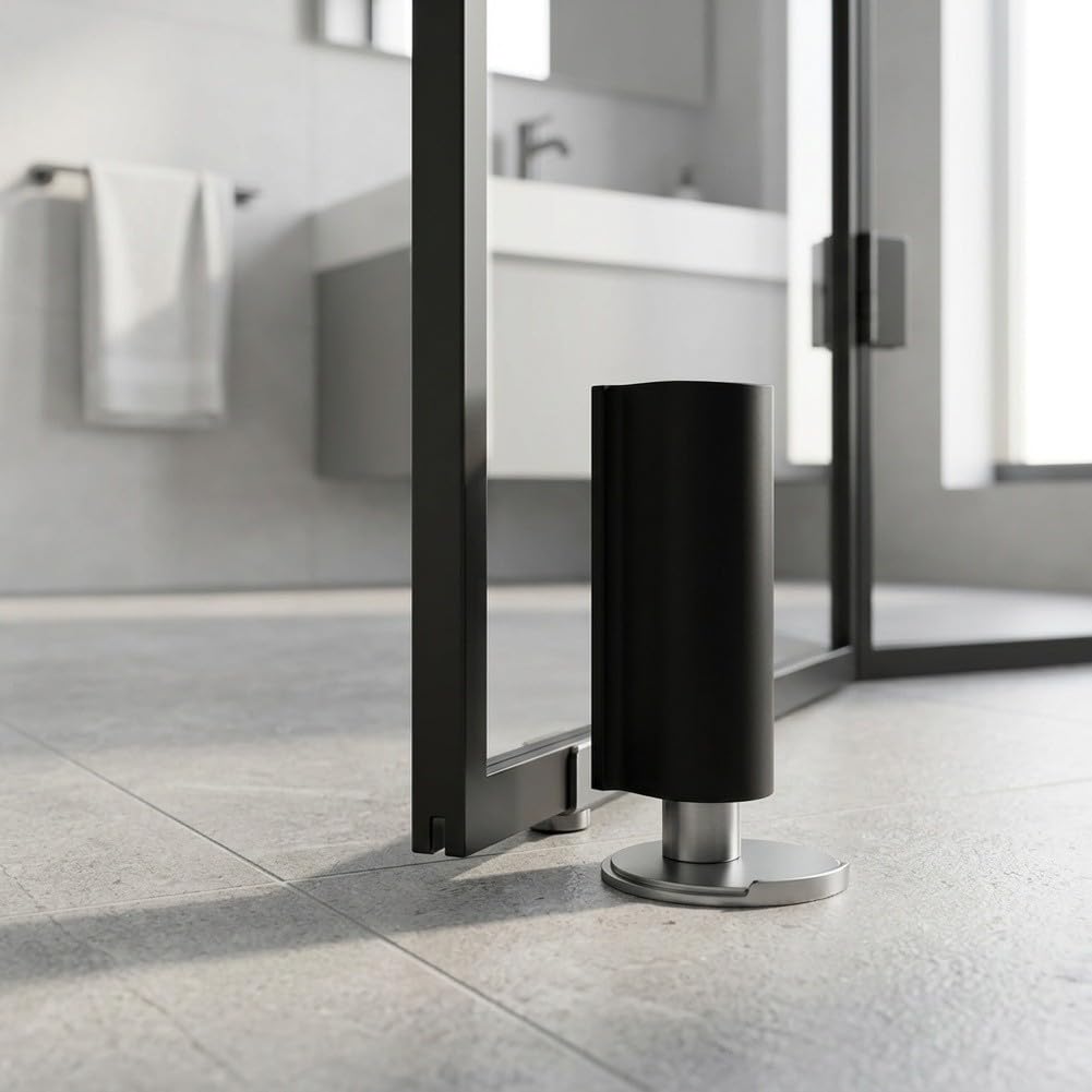 Tope Magnético Puerta para acero Inoxidable 2Pcs Sin Taladro(black-2pcs)