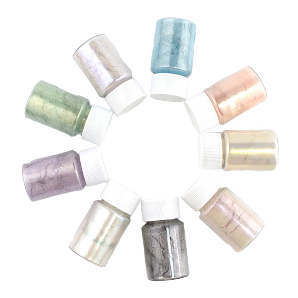 ERINGOGO 9pcs Soap Dye Mica Powder Set Cosmetic Grade Mica Pigment for DIY Crafts Eye Shadow Nail Art