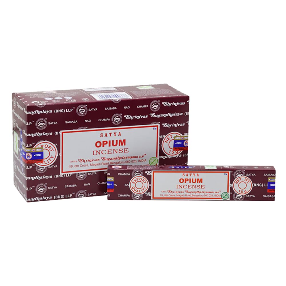 VIE Satya Incense Sticks, 12 Packs x 15g, Opium