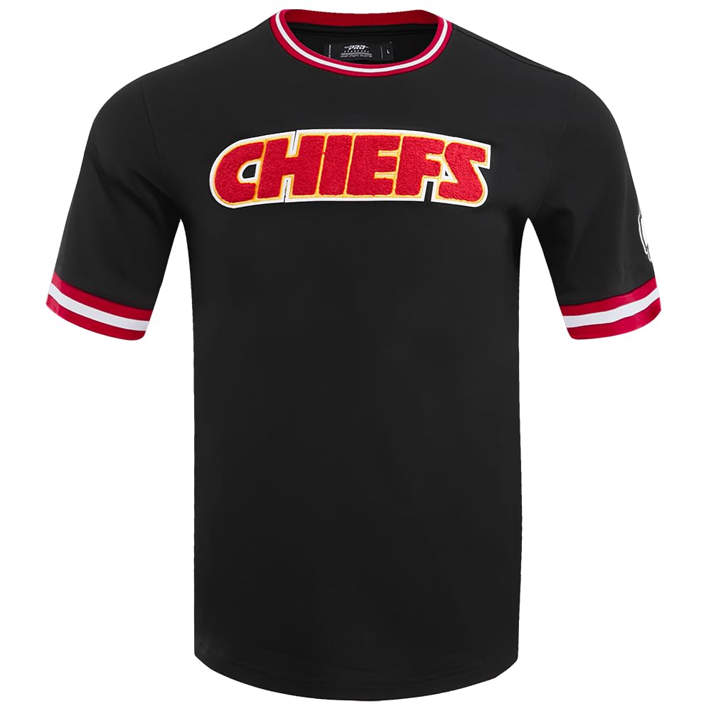 Pro Standard Mens NFL Kansas City Chiefs Classic Chenille Short Sleeve Tee Black S