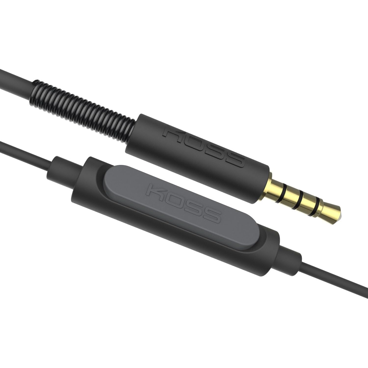 Koss KPH30i Auriculares con Cable y Micrófono, Cascos de Diadema Abiertos, Headphones On Ear, Control Remoto en el Cable para Llamadas, Ajustable, Jack de 3,5 mm, Blanco